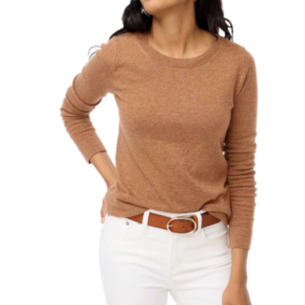 J. Crew Merino Wool Blend Fitted Crewneck Sweater